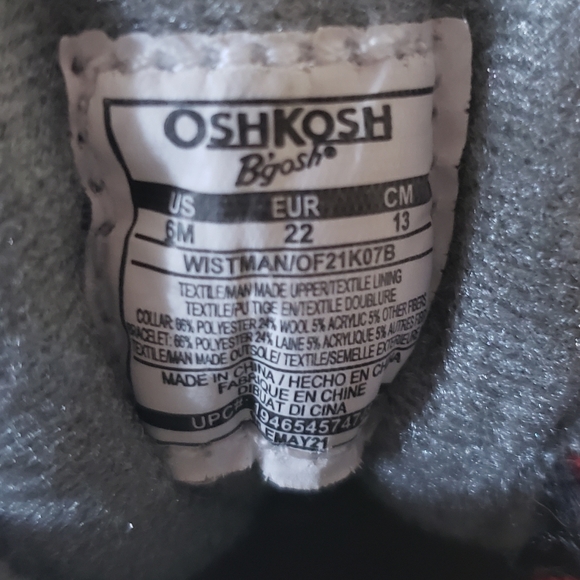OshKosh B'gosh - Boys' Wistman Boots, OF21K07B (6M|13cm) - Picture 10 of 13